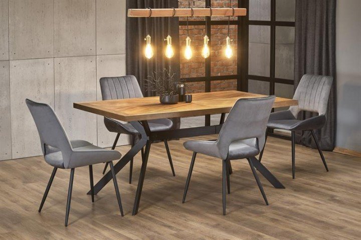 Стол TYSON Halmar орех/черный